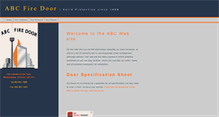 Desktop Screenshot of abcfiredoor.com