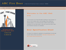 Tablet Screenshot of abcfiredoor.com